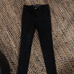 Black denim jeans